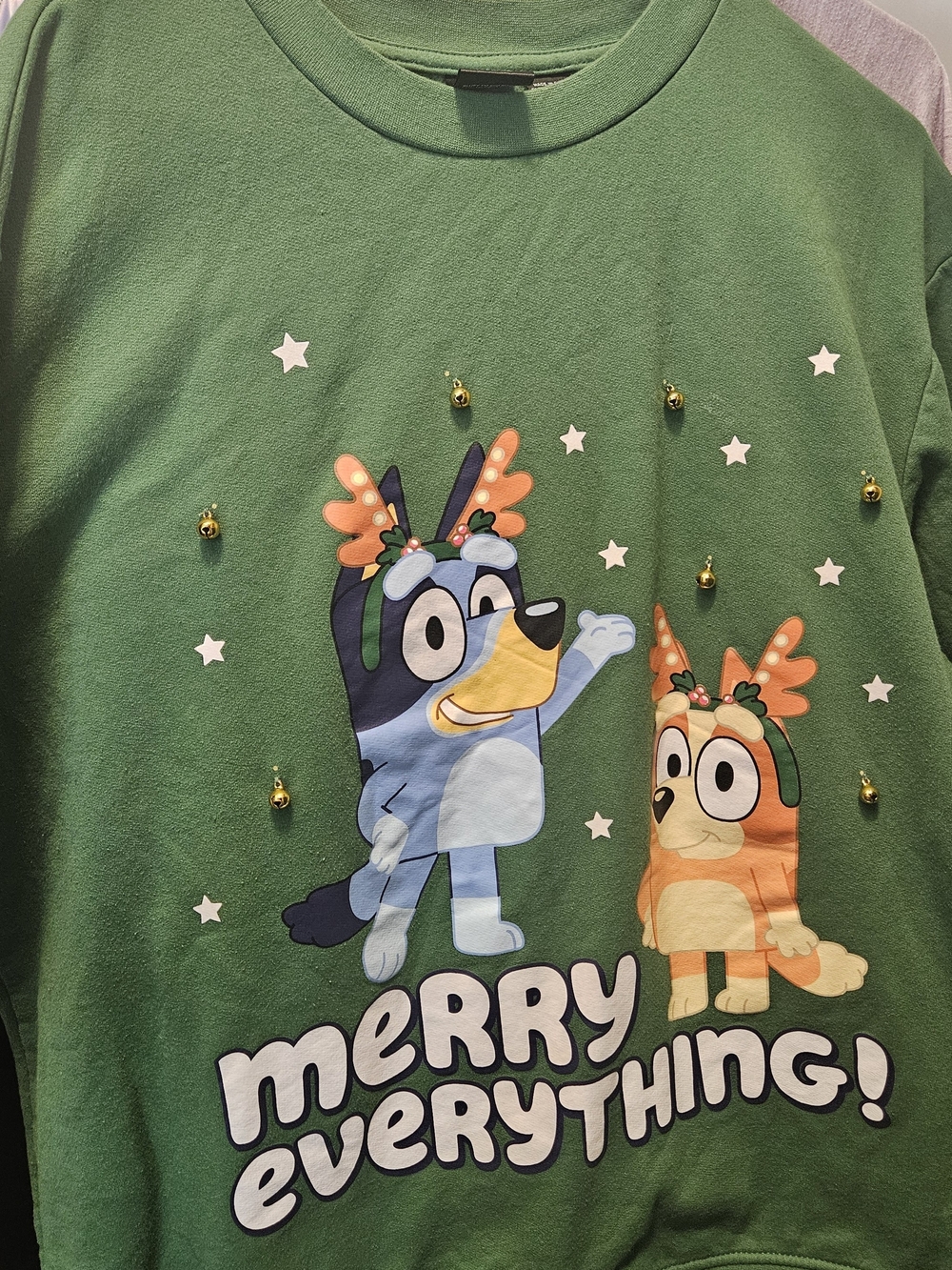 Bluey "Merry Everything" Graphic Holiday Sweatshirt - Picture 4 of 4